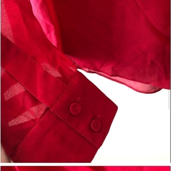 Erin Fetherston Silk Red Blouse Size XL NWT - Picture 5 of 12